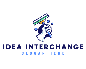 Cleaning Glove Squeegee logo design