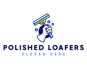 Cleaning Glove Squeegee logo design