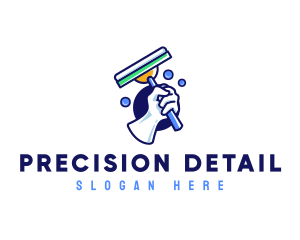 Cleaning Glove Squeegee logo design