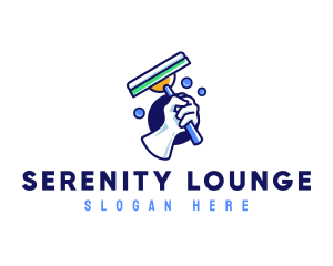 Cleaning Glove Squeegee logo design