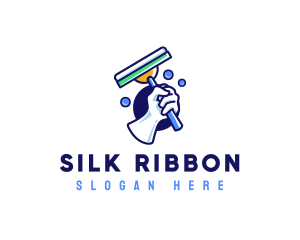 Cleaning Glove Squeegee logo design