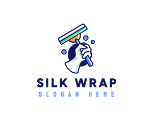 Cleaning Glove Squeegee logo design