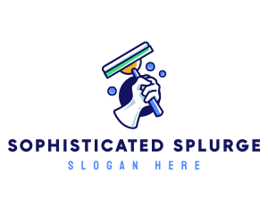 Cleaning Glove Squeegee logo design