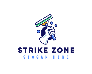 Cleaning Glove Squeegee logo design