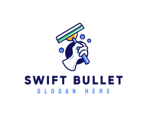 Cleaning Glove Squeegee logo design