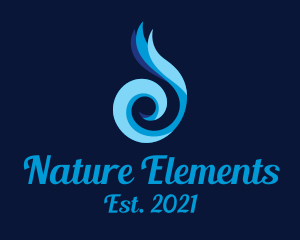 Blue Water Element logo design