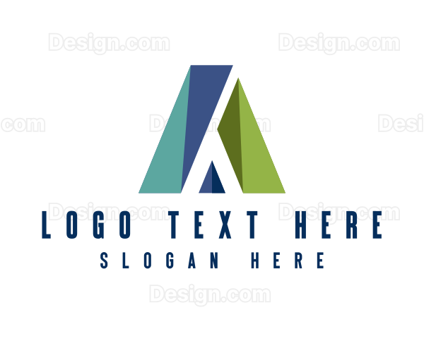 Geometric Triangle Letter A Logo