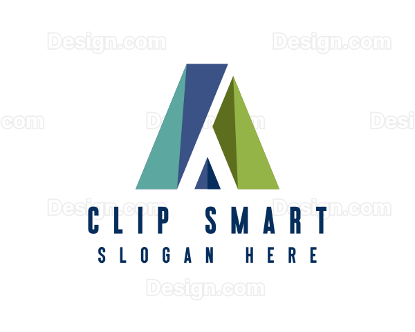 Geometric Triangle Letter A Logo