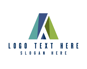 Geometry - Geometric Triangle Letter A logo design
