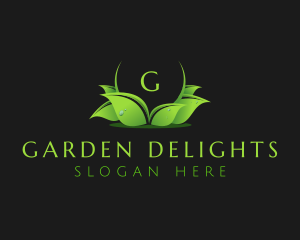 Garden Nature Leaf logo design