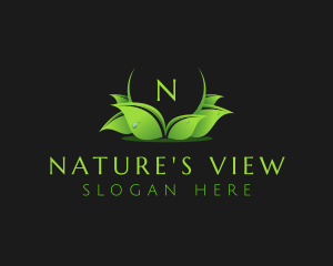 Garden Nature Leaf logo design