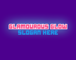 Glowing Gamer Futuristic logo design