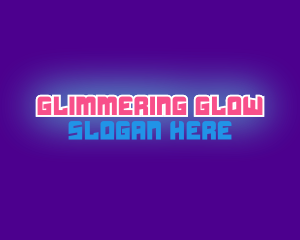 Glowing Gamer Futuristic logo design