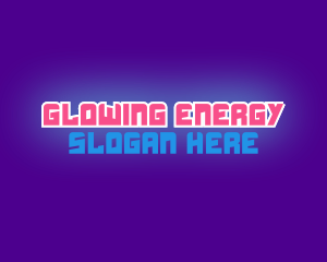 Glowing Gamer Futuristic logo design