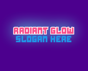 Glowing Gamer Futuristic logo