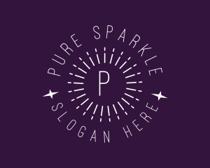 Astrological Sun Sparkle logo design