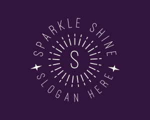 Astrological Sun Sparkle logo design