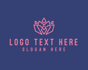 Feminine Lotus Flower logo