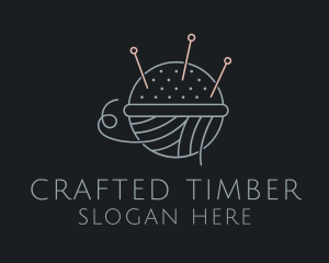 Pins Thimble Yarn  logo design