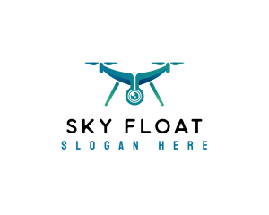 Quadcopter Camera Drone logo design