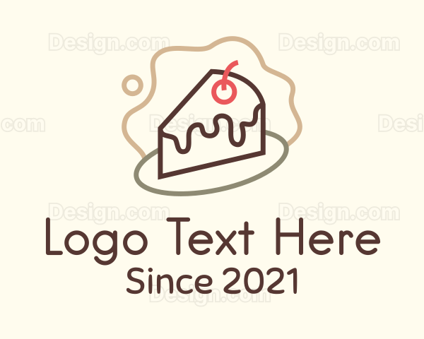 Chocolate Cake Slice Logo