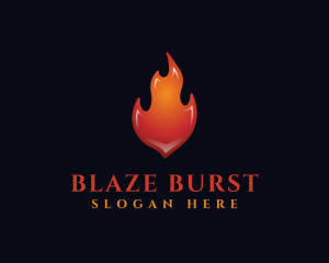 Fire Hot Flame logo design