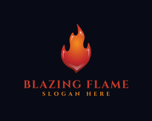 Fire Hot Flame logo design