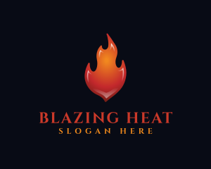 Fire Hot Flame logo design