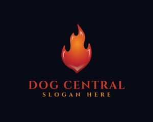 Fire Hot Flame logo design