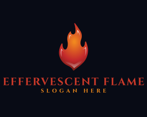 Fire Hot Flame logo design