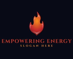 Fire Hot Flame logo design