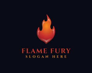 Fire Hot Flame logo design