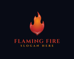 Fire Hot Flame logo design