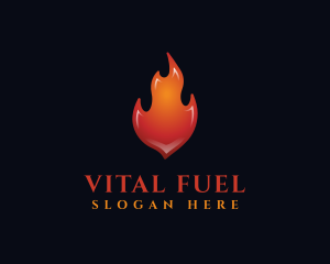 Fire Hot Flame logo design