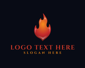 3d - 3D Orange Flame logo design