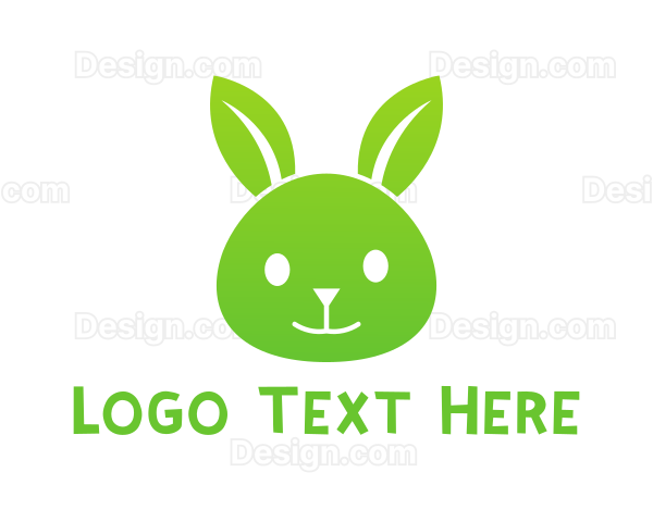 Green Eco Rabbit Logo