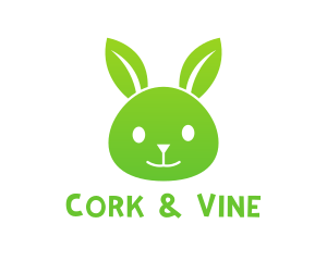 Green Eco Rabbit logo design