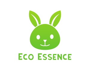 Green Eco Rabbit logo design