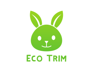 Green Eco Rabbit logo design