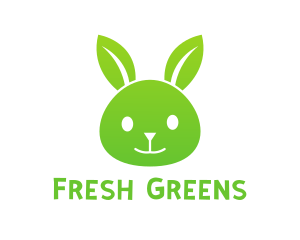 Green Eco Rabbit logo design