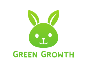 Green Eco Rabbit logo design