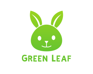 Green Eco Rabbit logo design