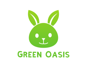 Green Eco Rabbit logo design