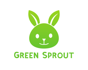 Green Eco Rabbit logo design