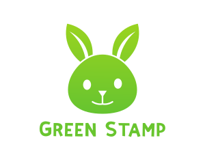 Green Eco Rabbit logo design