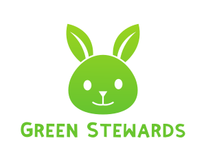 Green Eco Rabbit logo design