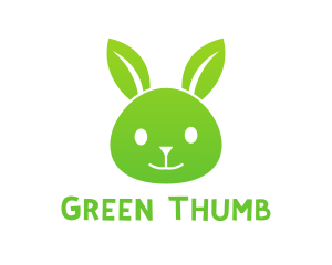 Green Eco Rabbit logo design