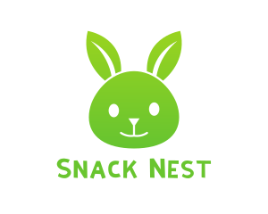 Green Eco Rabbit logo design