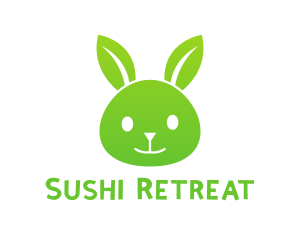 Green Eco Rabbit logo design