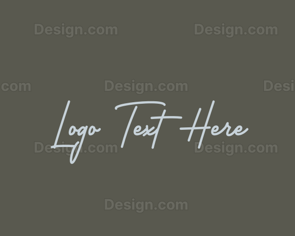 Elegant Handwriting Script Logo